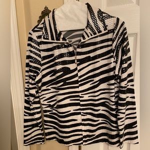 Zip up zebra jacket